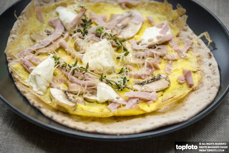 Thin pancake style omelette with