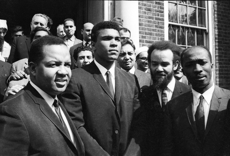 Mohammed Ali with Michael X at London Central Mosque 13 May 1966