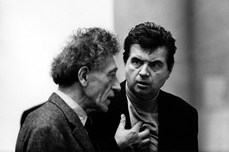 Artists Alberto Giacomettii and Francis Bacon