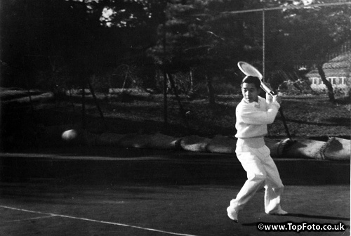 FAMILY OF THE JAPANESE EMPEROR May, 1954Crown Prince Akihito on the tennis courts.